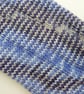 Hand-cranked Knitted Ribbed Wool Socks Size 8 to 9 - Image 3