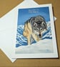 Return of the Wolf Art Card: Blank or Personalised A6-Size Greetings Card - Image 4