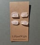Set of four frosted white sea glass buttons - Image 4