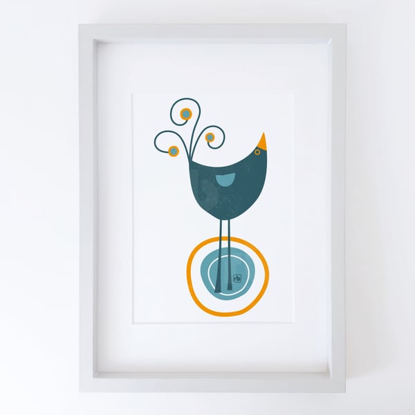 Blackbird In The Pond, original Giclee print