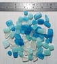 Tumbled Frosted Glass - Mixed Sizes - Various Amounts - Light Blue Sea Glass - Image 3