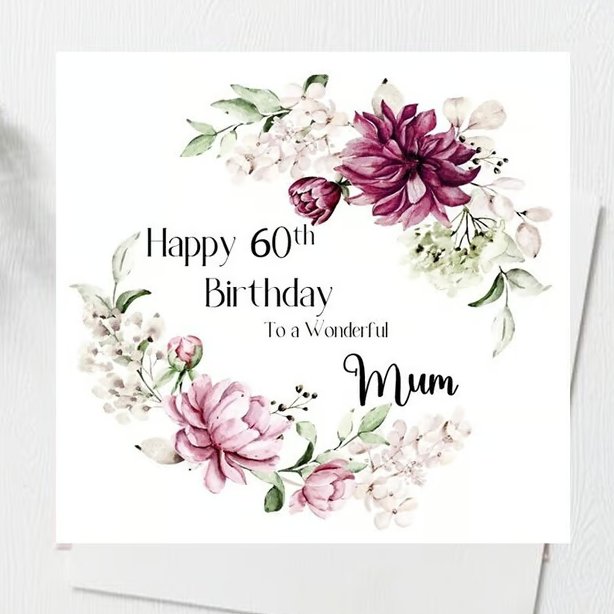 Personalised Birthday Card For Her Happy Birthday Sister Mum Nan Auntie Greeting