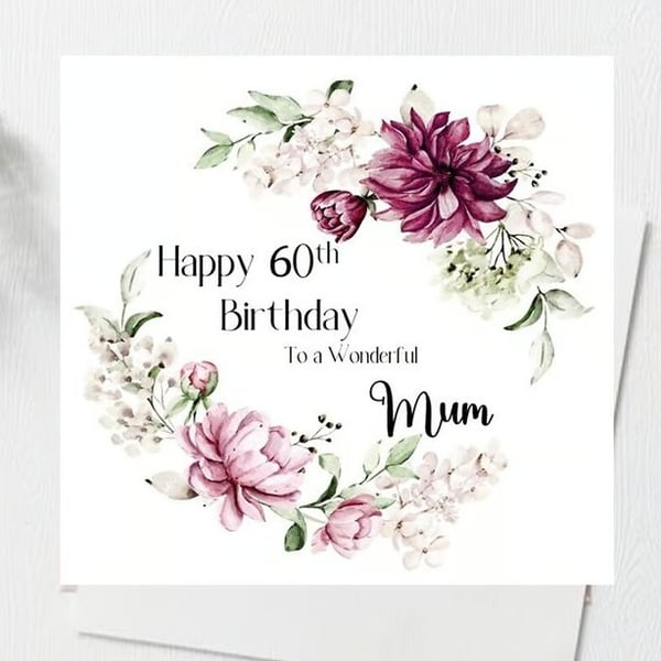 Personalised Birthday Card For Her Happy Birthday Sister Mum Nan Auntie Greeting