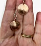 Earrings - Half Pence 1976 - 50th Birthday, Sterling Silver Ear Wires 