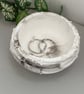 White and Brown Marble Effect Twisted Edge Decorative Bowl – Handmade Home Decor - Image 3