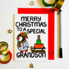 Merry Christmas To A Special Grandson Christmas Card 