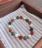 White Chalcedony, Red Agate & Moss Agate Bracelet - Image 5