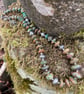 Turquoise and silver bead necklace