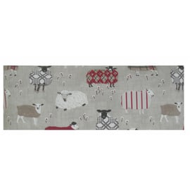 Draught Excluder Sheep Red Black Beige