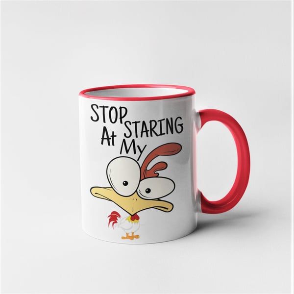 Stop Staring At M... Cartoon Novelty Mug funny Hilarious Gift For friends