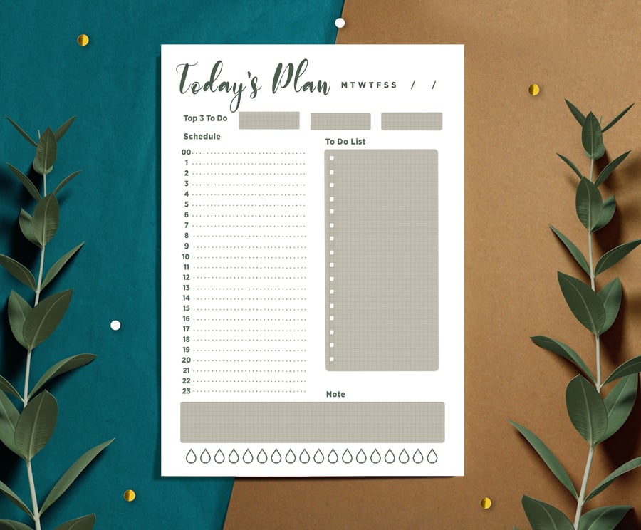 A5 Daily Planner Pad , Planner Notepad , Daily journal , To-Do list , desk pad