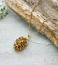 Handmade Gold Pinecone Necklace - Image 3