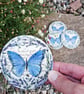 Lavender Butterfly Round Clay Coasters