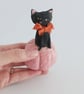 Spun Cotton Black Cat Halloween Decoration - Image 2