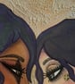'Til Death - Original A4 Sapphic Dark Fantasy Celestial Skull Illusion Art - Image 2