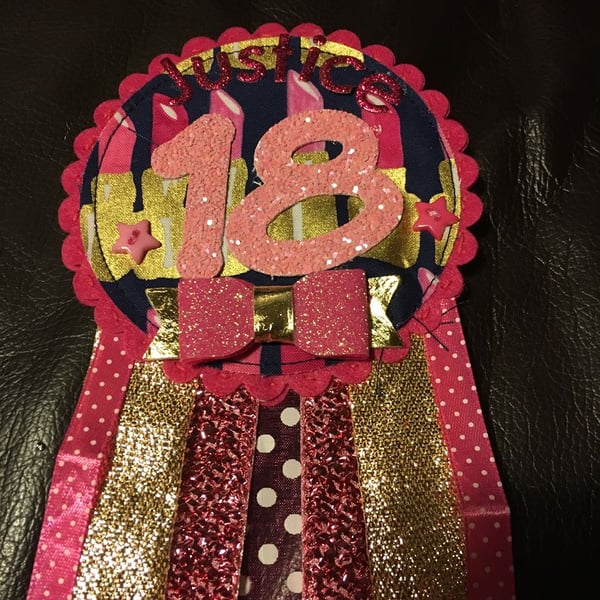 Birthday badge, rosette -  Lipsticks