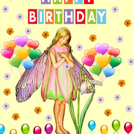 Flower Fairy Birthday Card 