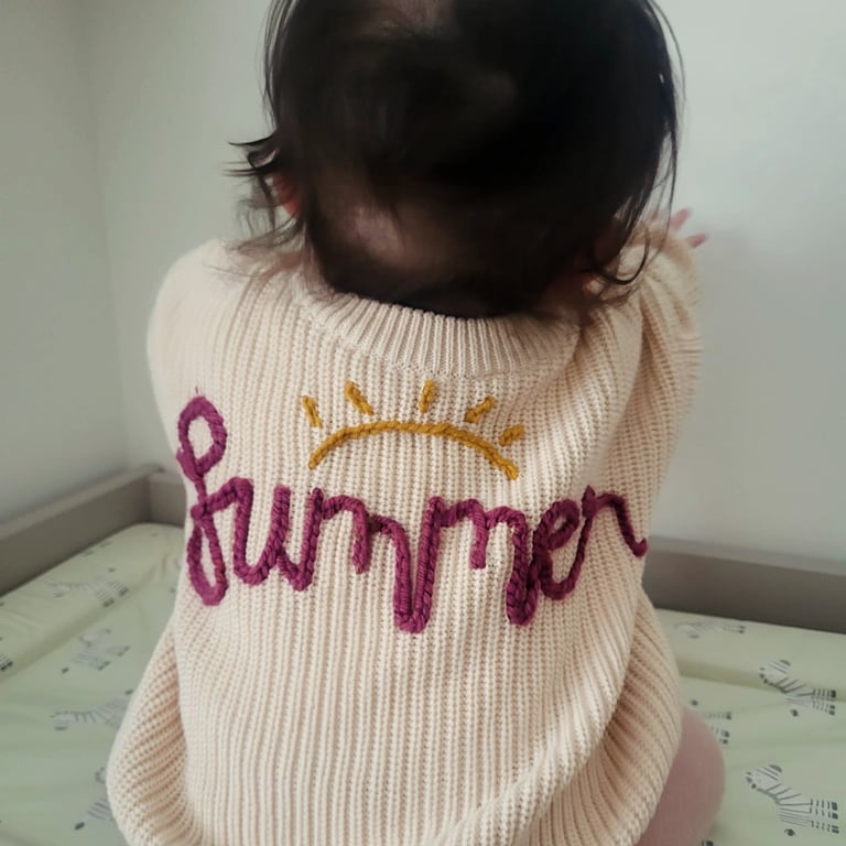 Personalised knitted jumper