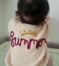 Personalised knitted jumper