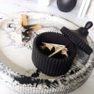 The Black Vestal  Lidded Match Jar