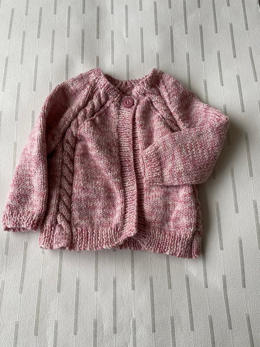 Hand knitted baby cardigan