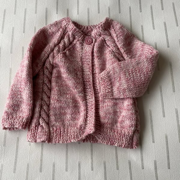 Hand knitted baby cardigan