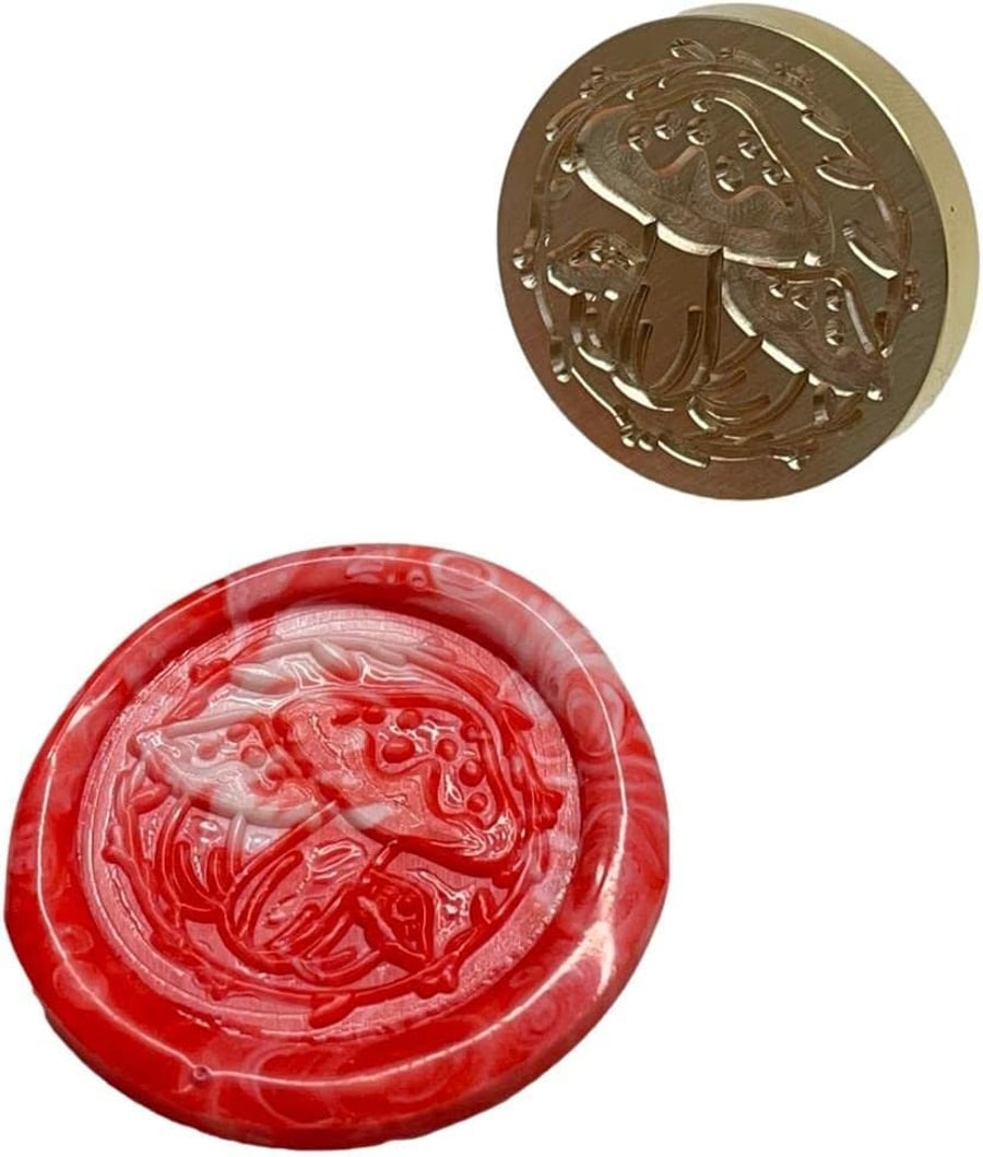 Wax Seal Brass Stamp Mushroom 25mm Sealing Vintage Wax Stamp Head Only