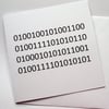 CUSTOM PERSONALISED - binary code greeting birthday card - geek