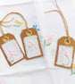 Hand Embroidered Gift Tags - Small - Set of Three -  - Image 3