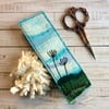 Summer hedgerow silhouette bookmark. 
