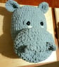 Crocheted hippo trophy head - faux taxidermy - Image 3