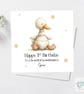 Personalised Duck Birthday Card for 1st Birthday Boy or Girl Handmade Cute Card