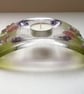 Candle arch, fused glass floral tealight rest, alliums and Lily of the valley, g - Image 3