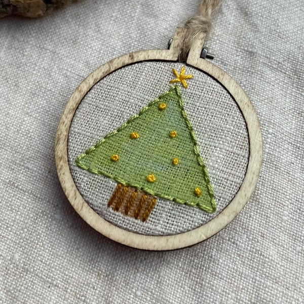 Christmas Tree Embroidery Decoration, Christmas Decoration 