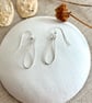 Elegant Tear-drop Shaped Earrings in Sterling Silver