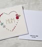  Mum Embroidered Card, Mother's Day Card, New Mum Card - Image 3