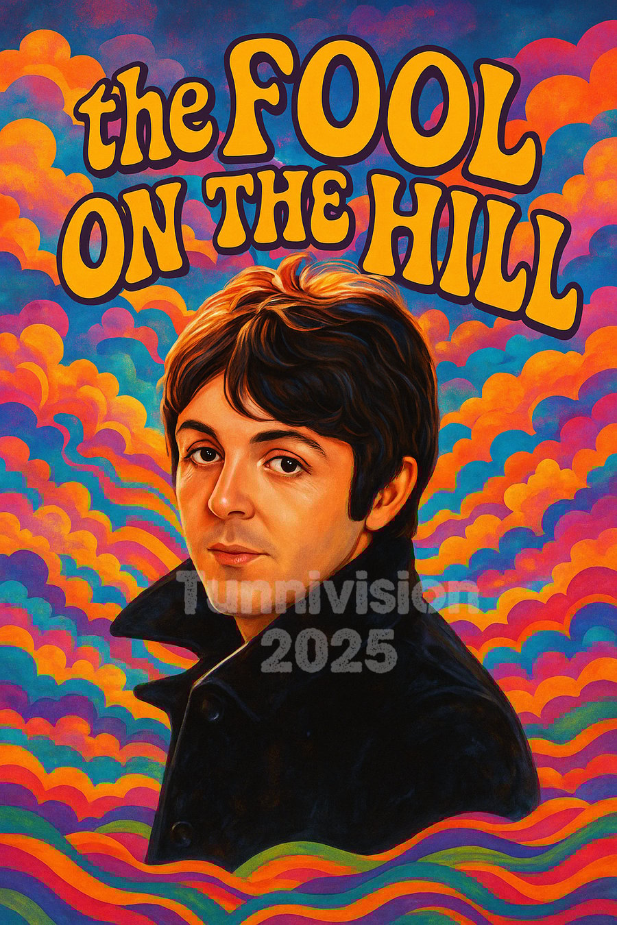 Paul McCartney  Fool On The Hill 12 x 8 inch ltd edition numbered art print