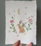 Fairy With Hare Watercolour Painting - Image 2