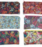 Liberty fabric zip pouch to fit larger phones, floral makeup pouch, pencil case, - Image 10