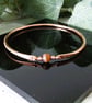 Bangle, Copper and Banded Agate Bracelet. Size 20cms - Image 2