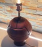 Vintage up-cycled Leather football lamp. Bespoke ,unique .