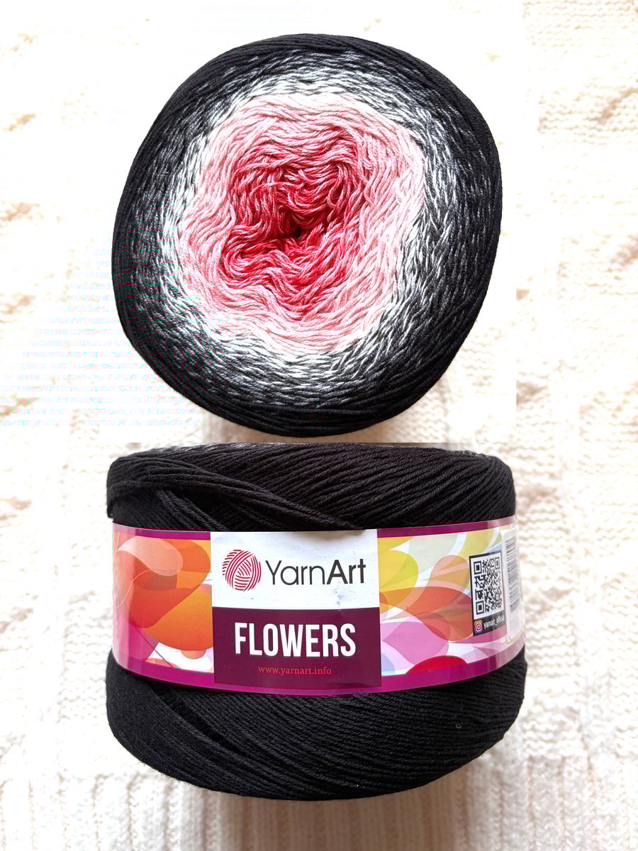 1 cake x 250g YarnArt Flowers Yarn Cake - Colour 260 : Cotton Blend