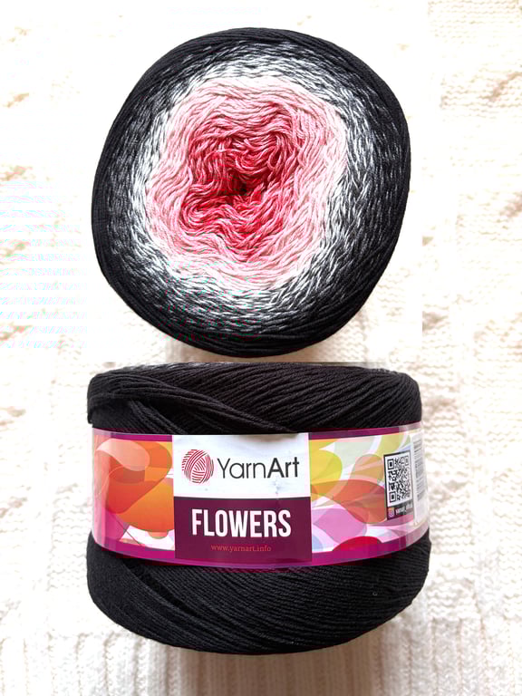 1 cake x 250g YarnArt Flowers Yarn Cake - Colour 260 : Cotton Blend