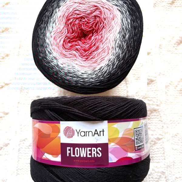 1 cake x 250g YarnArt Flowers Yarn Cake - Colour 260 : Cotton Blend
