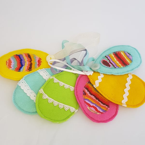 Felt Easter Egg decorations, in a bag