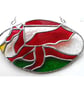 Welsh Dragon Red Rugby Ball Suncatcher Stained Glass 009 - Image 5