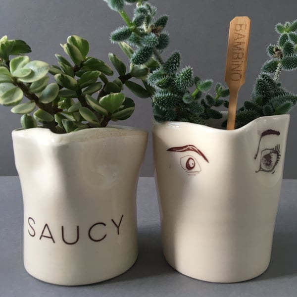 Eye, Eye Pourer. Ceramic Jug. Gift. Novelty kitchenware. Handmade pottery.