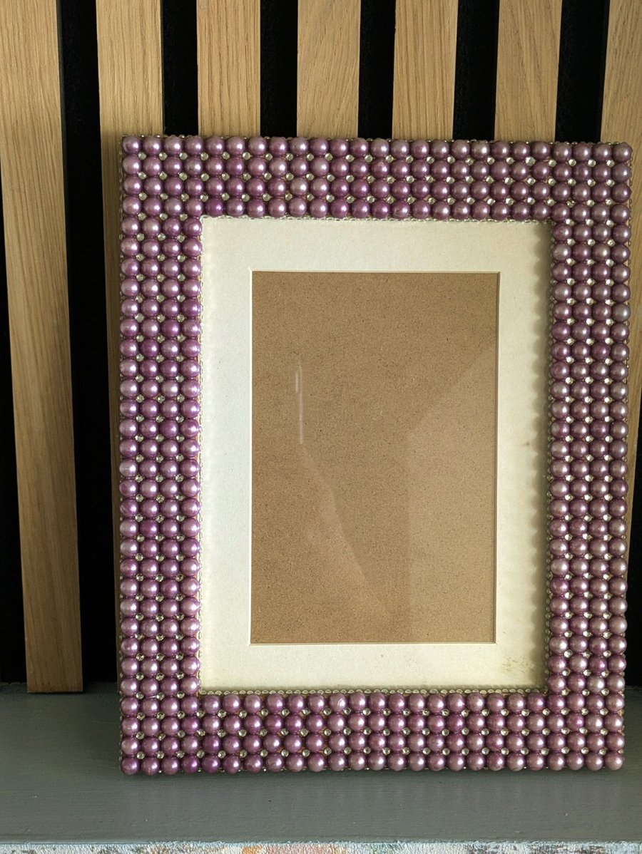 Purple Embellished Photo Frame