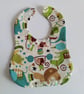 Bib, New baby, patchwork bib, reversible bib, gift for baby, baby shower gift - Image 2