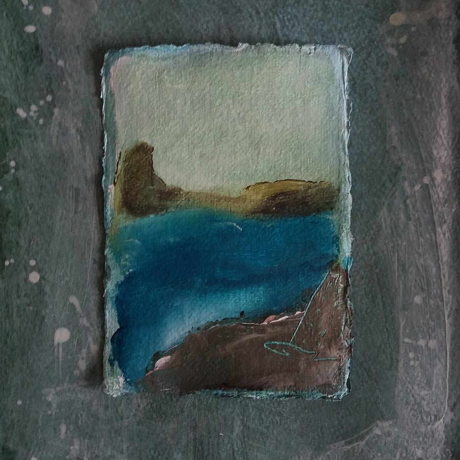 nomad - small landscape painting on paper